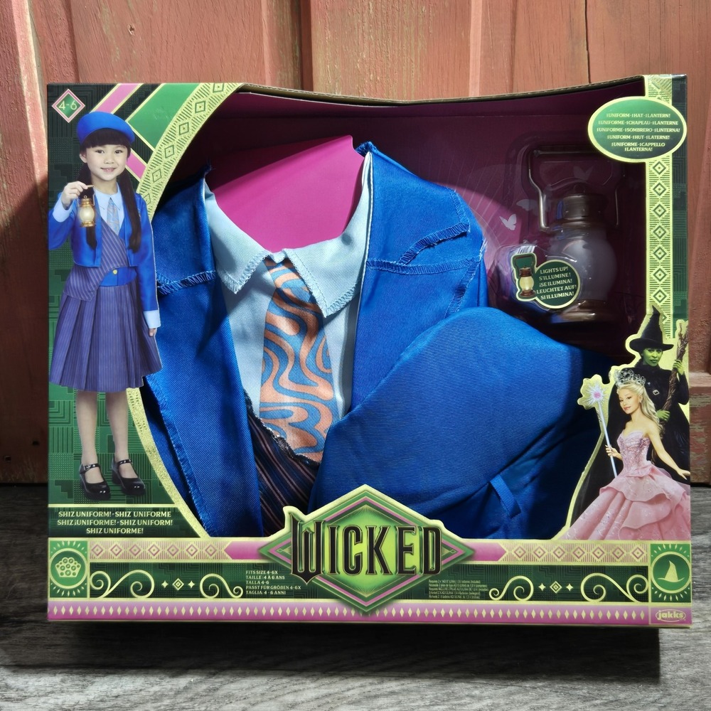 NEW WICKED Deluxe Shiz Halloween Costume University School Uniform‎ Size 4 - 6X